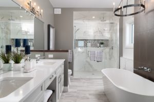 Master bath ensuite with full walk in shower