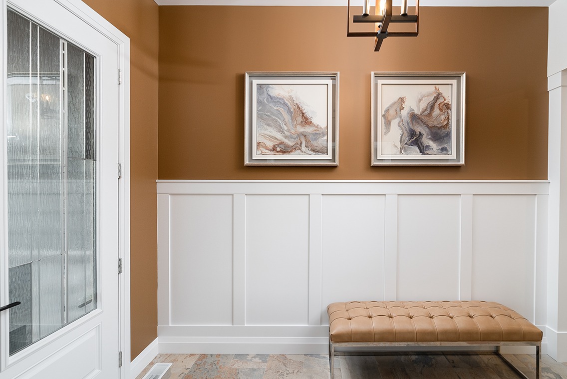 Foyer with wainscoting