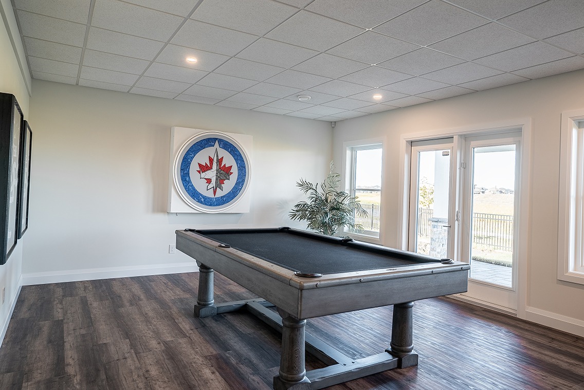Rec room area with pool table