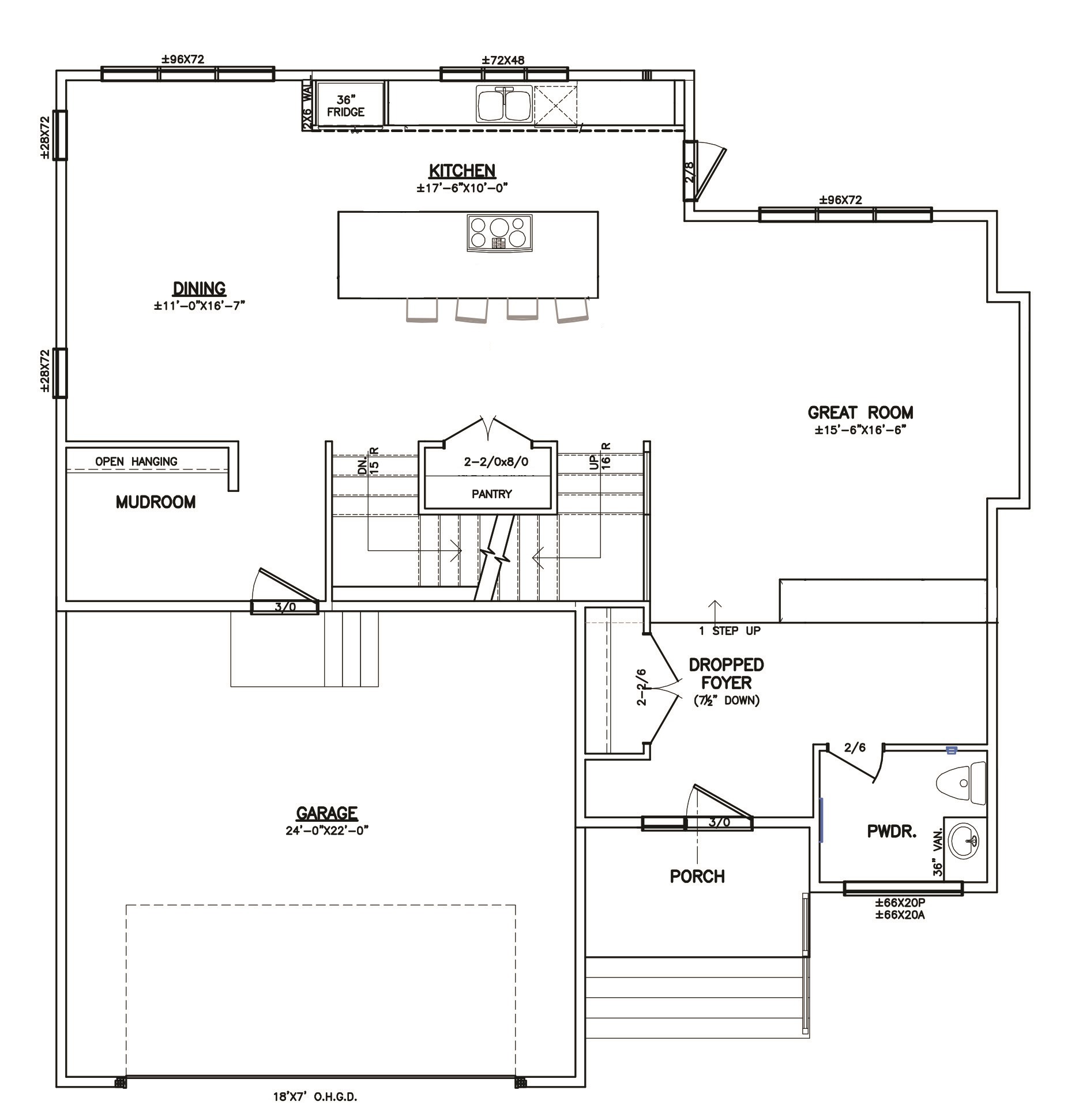 Two Storey - Main Floor Plan