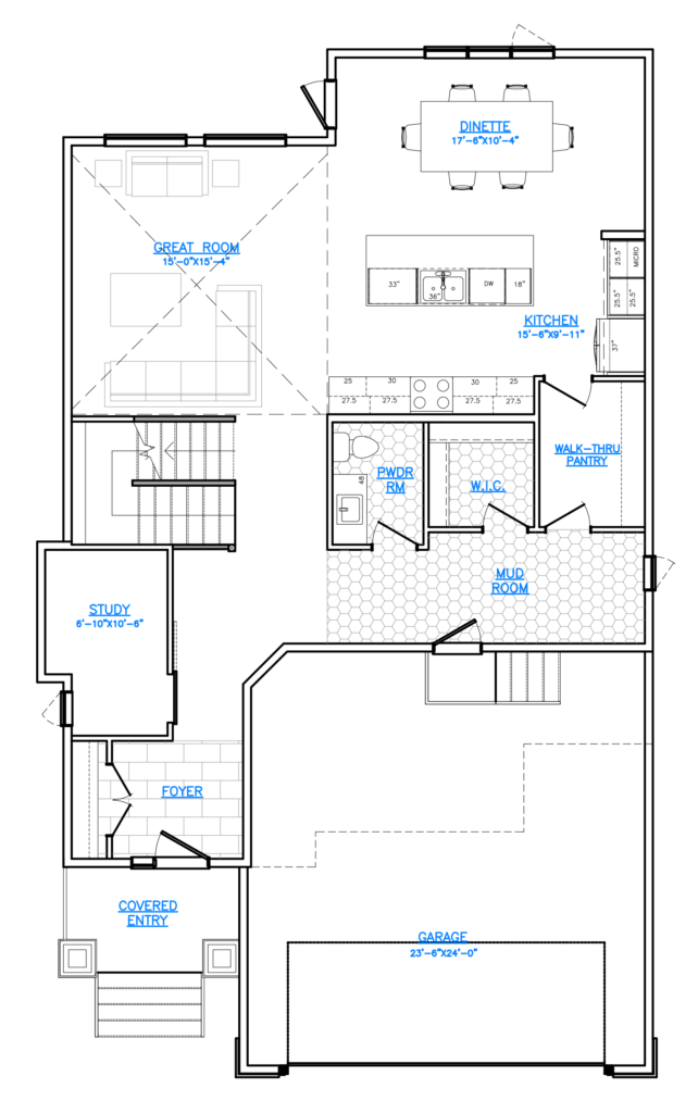 Main Floor Plan of the Monarch